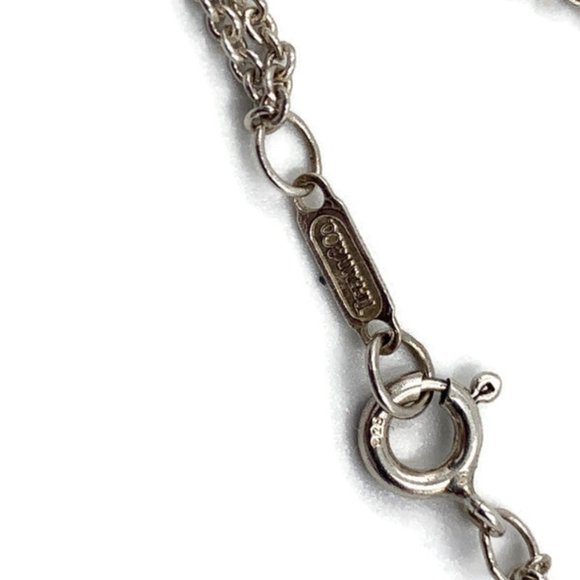 Authentic Tiffany & Co 925 Silver Infinity Pendant with Double Chain Necklace - Picture 6 of 9